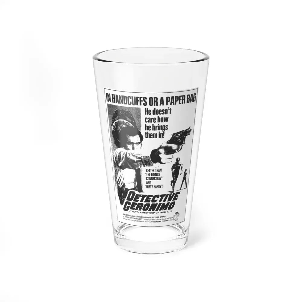 DETECTIVE GERONIMO (THE MAD BOMBER) 1973 Movie Poster - Pint Glass 16oz 16oz - Go Mug Yourself