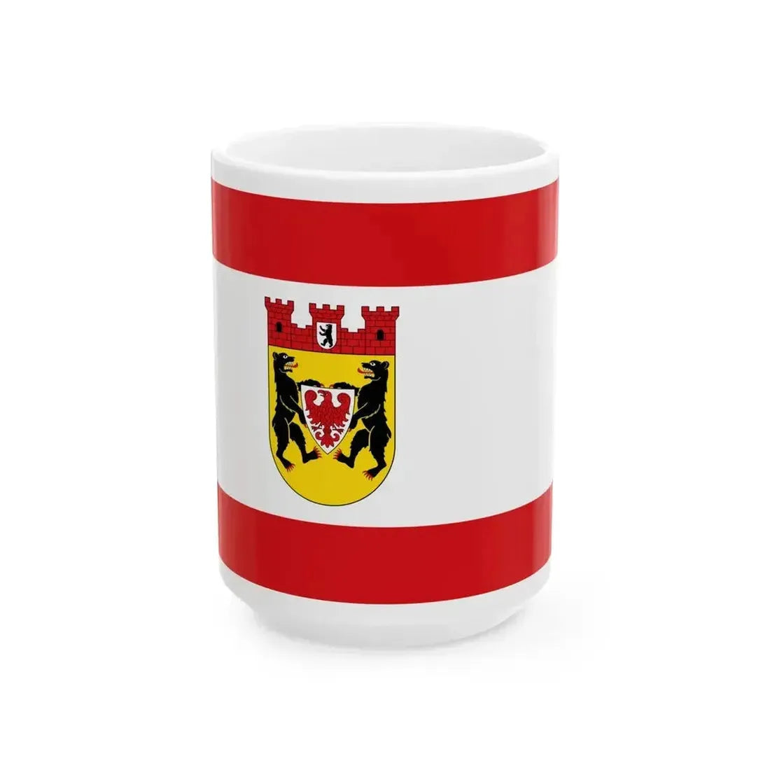 DEU Berlin-Mitte district Flag (Germany) White Coffee Mug 15oz - Go Mug Yourself