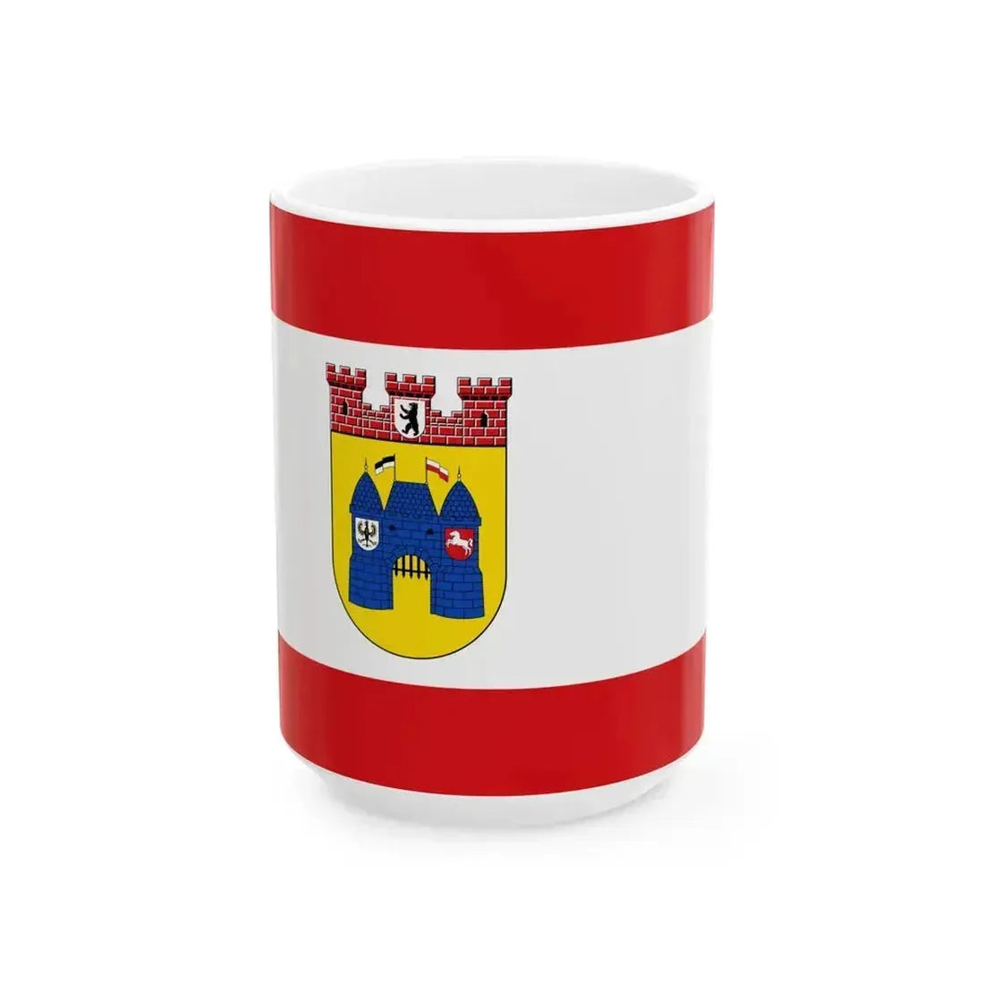 DEU Charlottenburg district Flag (Germany) White Coffee Mug 15oz - Go Mug Yourself