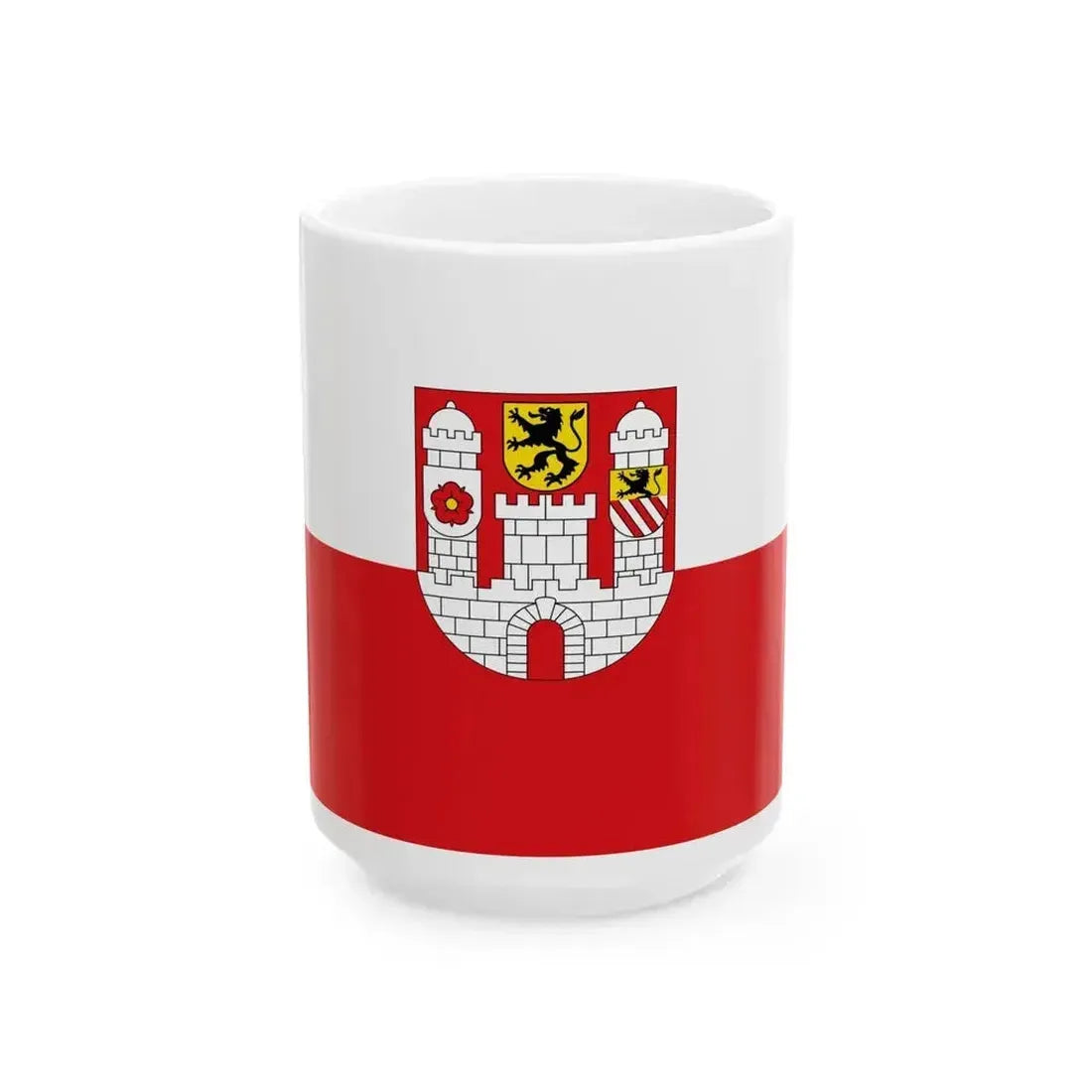 DEU Colditz Flag (Germany) White Coffee Mug 15oz - Go Mug Yourself