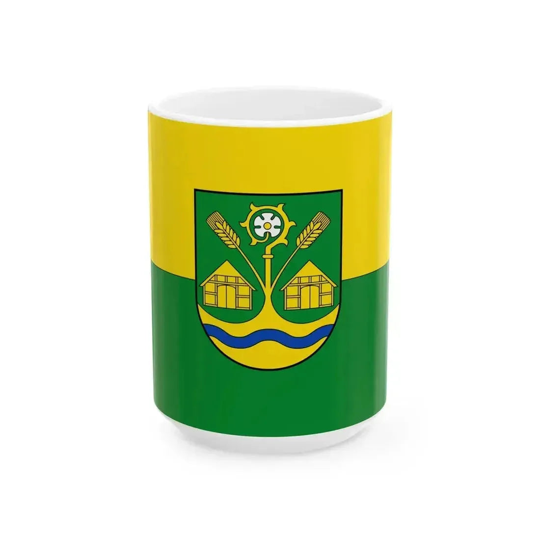 DEU Emtinghausen Flag (Germany) White Coffee Mug 15oz - Go Mug Yourself