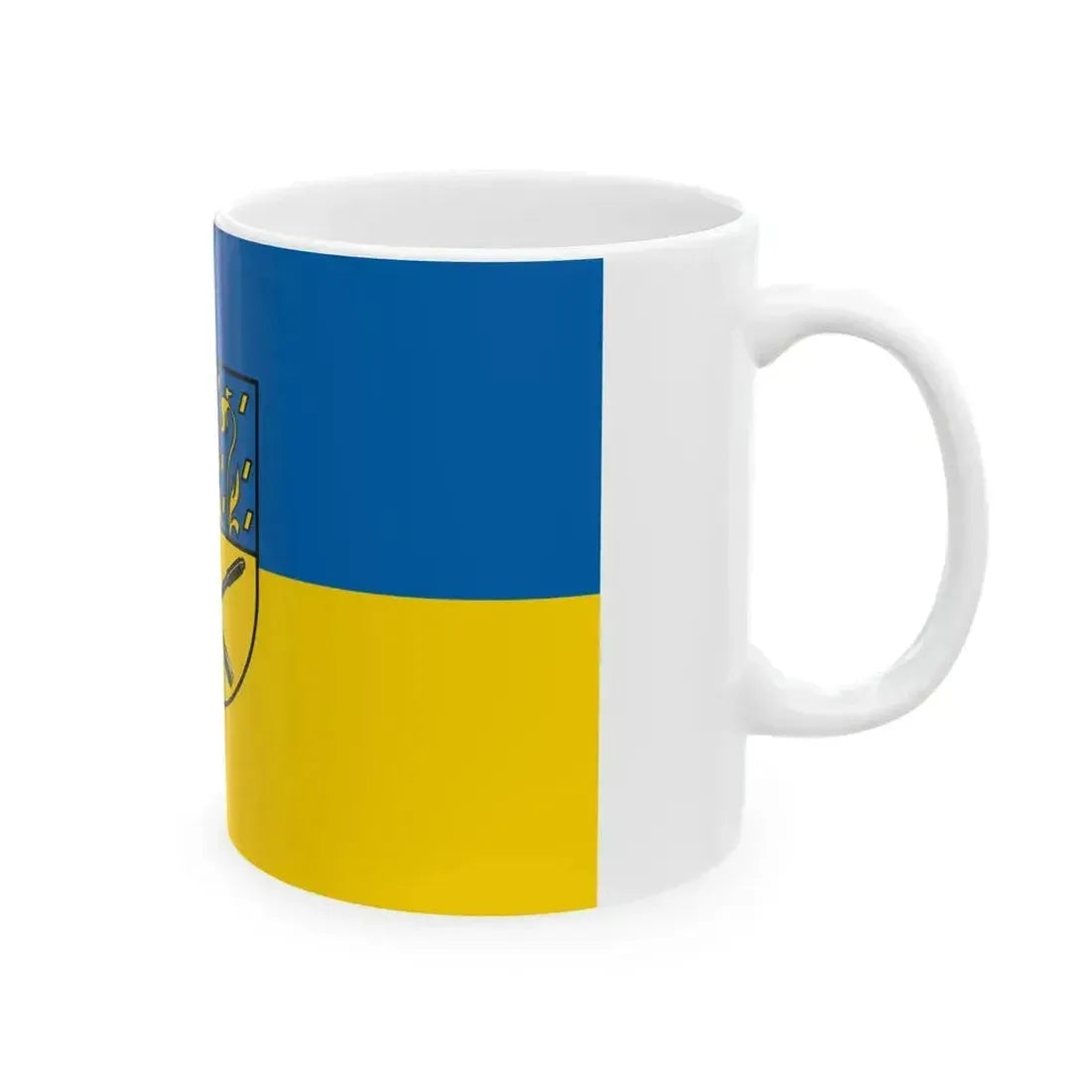 DEU Friedrichsthal Flag Saarland (Germany) White Coffee Mug - Go Mug Yourself