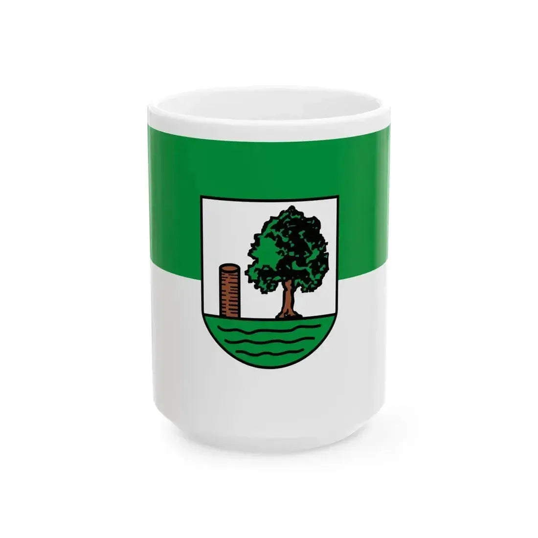 DEU Gaiberg Flag (Germany) White Coffee Mug 15oz - Go Mug Yourself