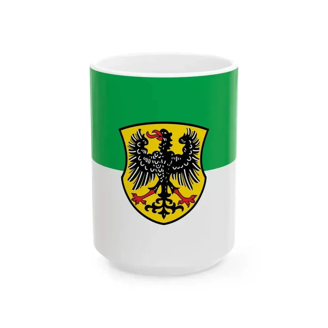 DEU Harburg Schwaben Flagge COA (Germany) White Coffee Mug 15oz - Go Mug Yourself