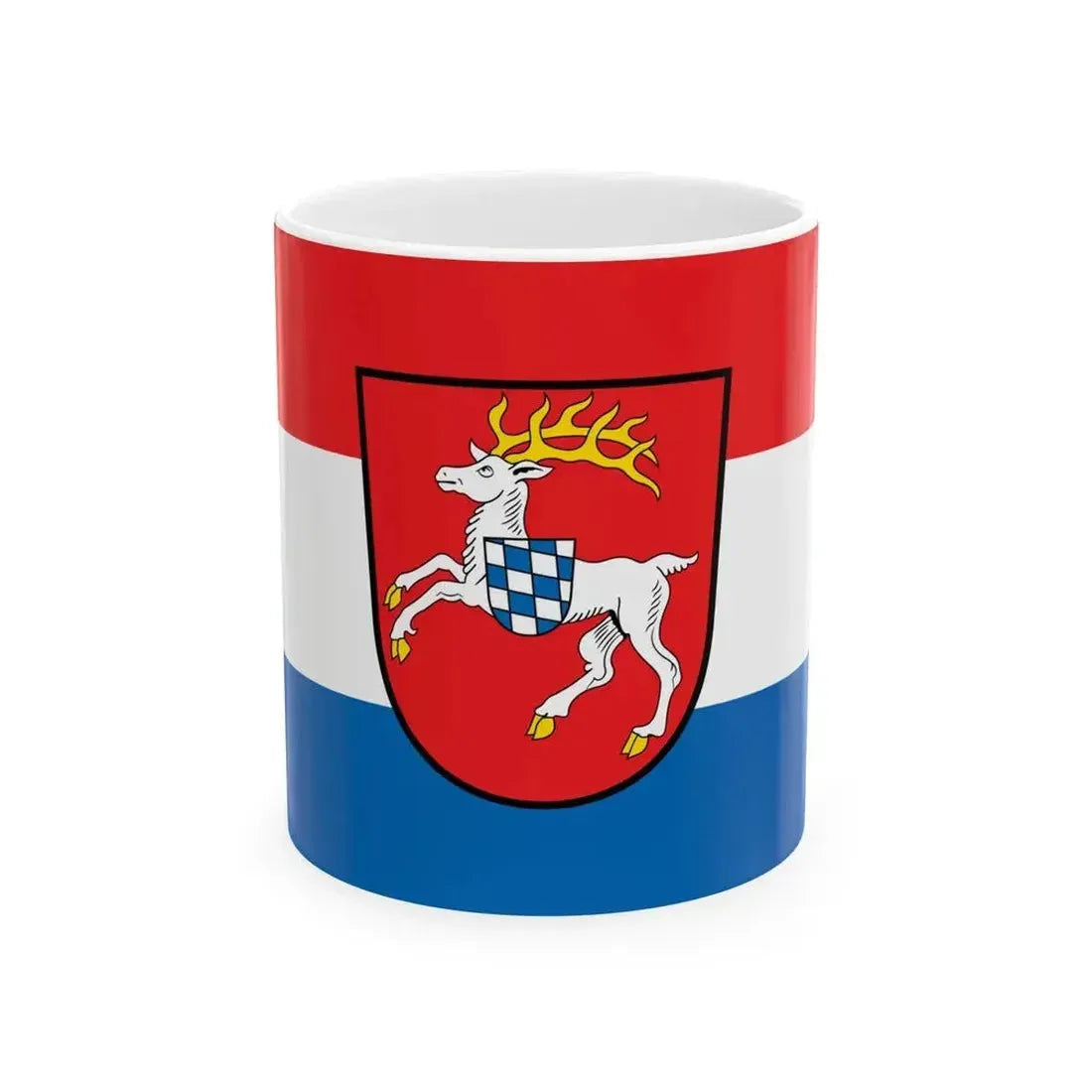 DEU Hirschau Flag (Germany) White Coffee Mug 11oz - Go Mug Yourself