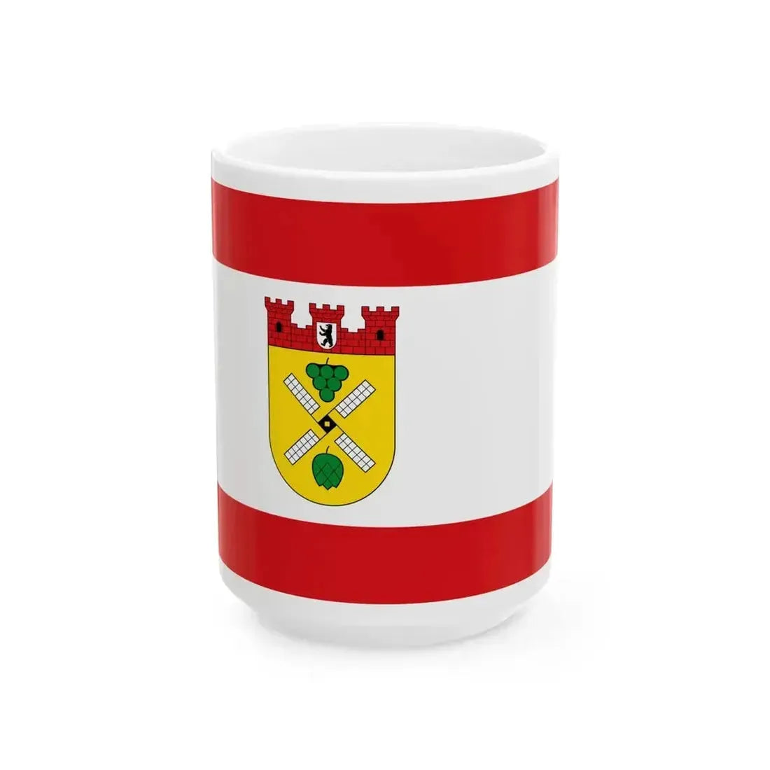 DEU Prenzlauer Berg district Flag (Germany) White Coffee Mug 15oz - Go Mug Yourself