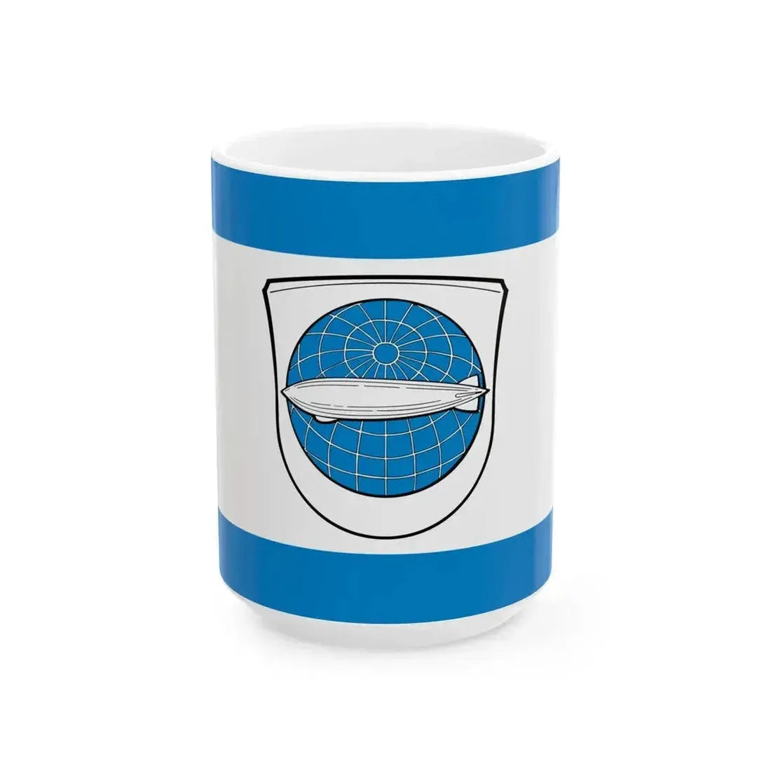 DEU Zeppelinheim Flag (Germany) White Coffee Mug 15oz - Go Mug Yourself