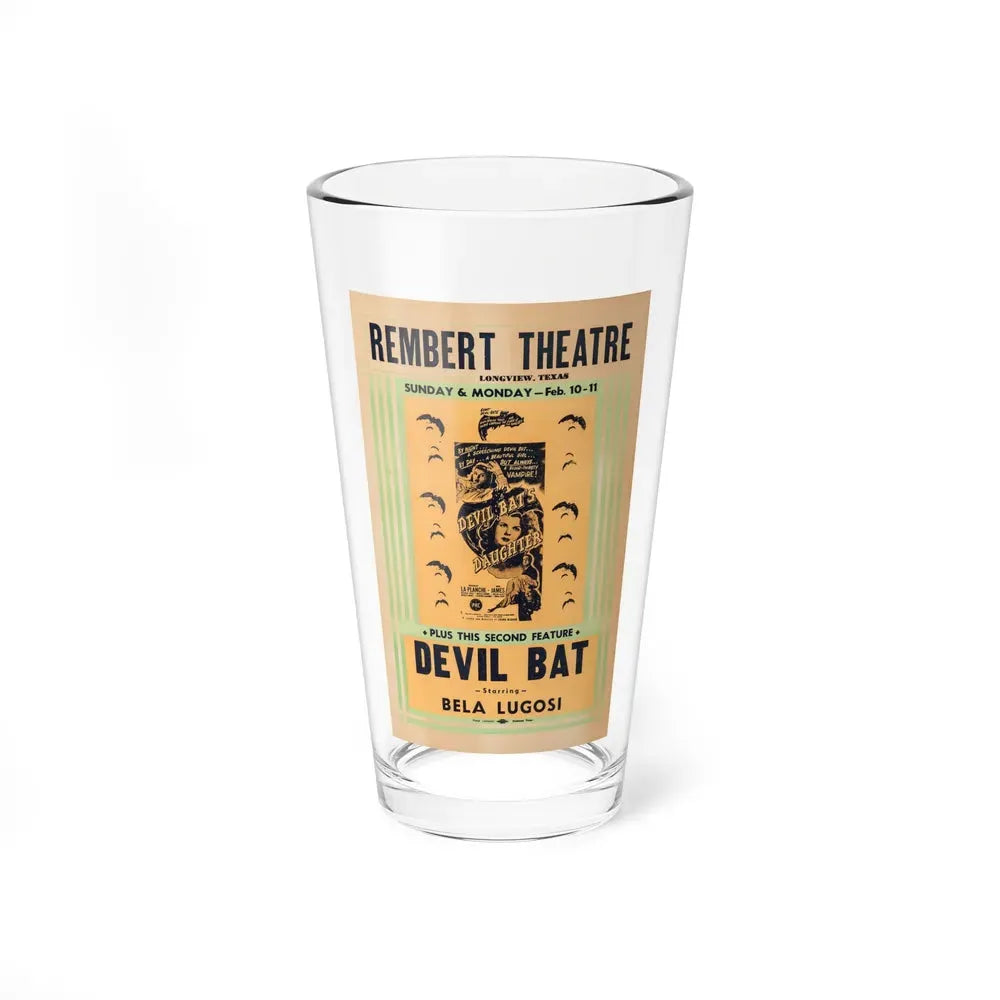 DEVIL BAT + DEVIL BAT'S DAUGHTER 1946 Movie Poster - Pint Glass 16oz 16oz - Go Mug Yourself