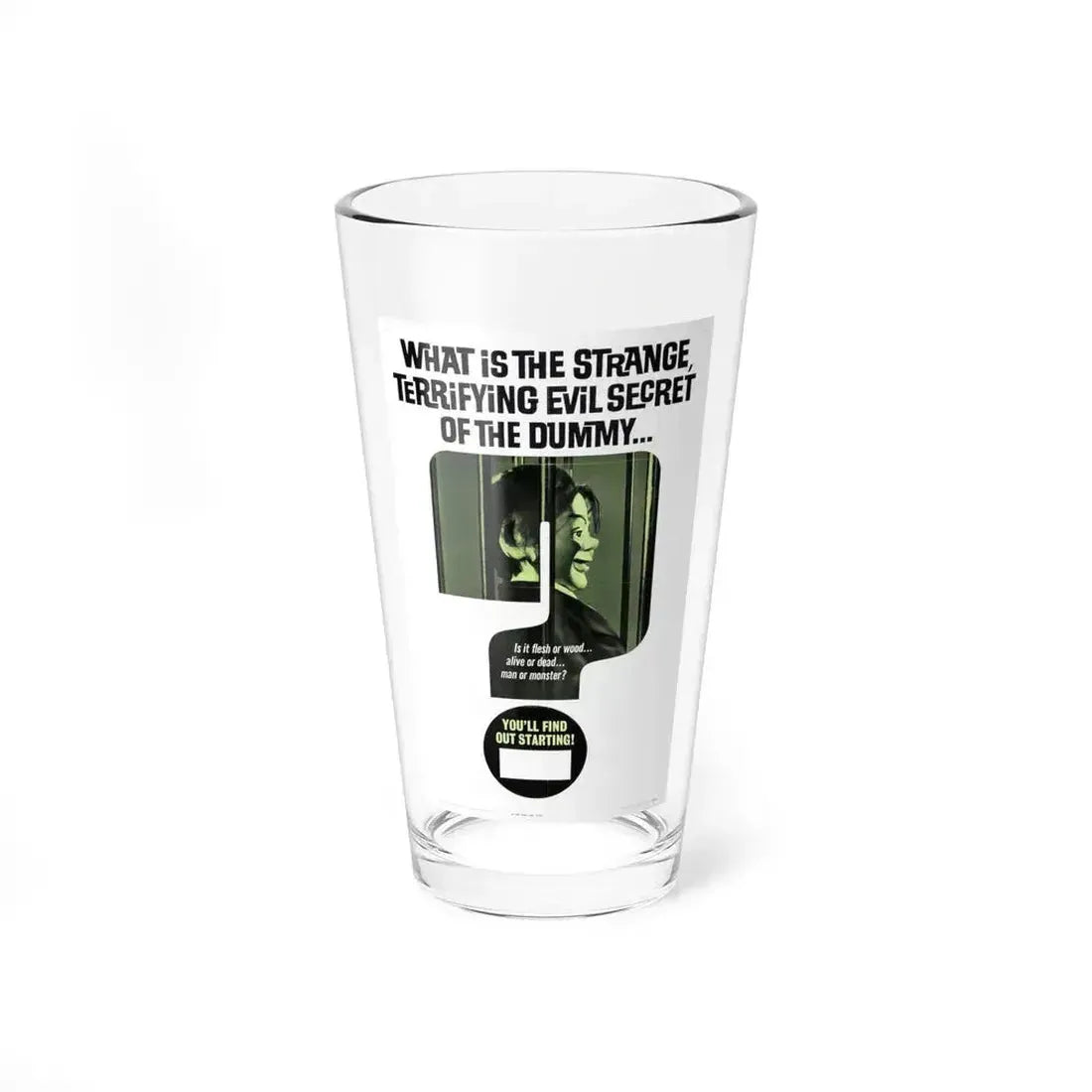 DEVIL DOLL (TEASER) 1964 Movie Poster - Pint Glass 16oz 16oz - Go Mug Yourself