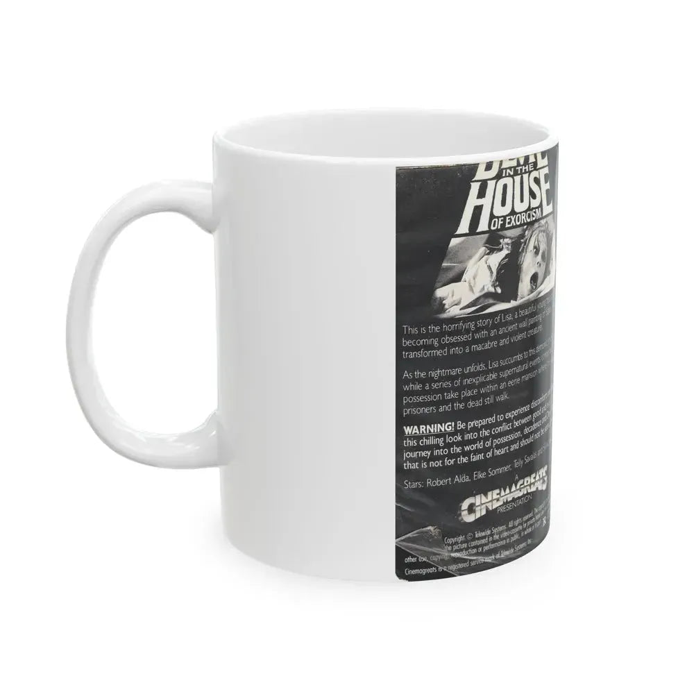 DEVIL IN THE HOUSE OF EXORCISM STAR TIME VIDEO (VHS COVER) - White Coffee Mug - Go Mug Yourself