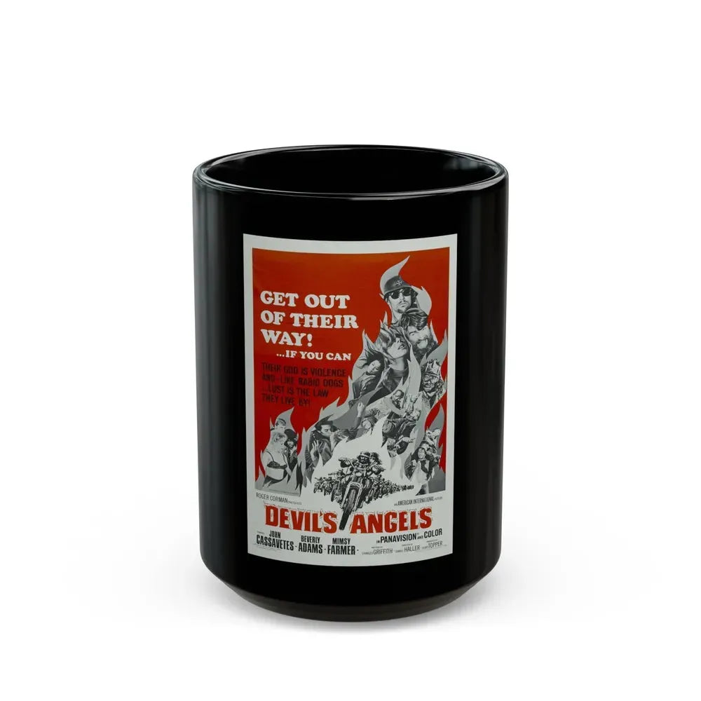DEVIL'S ANGELS 1967 Movie Poster - Black Coffee Mug 15oz - Go Mug Yourself
