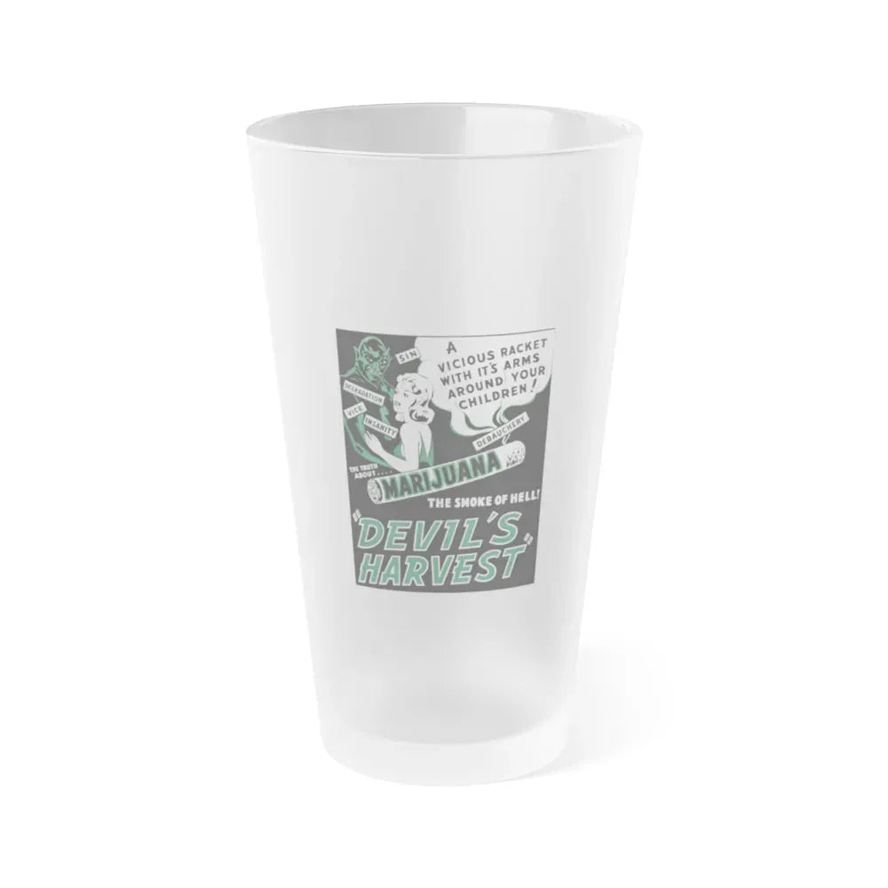 DEVIL'S HARVEST 1942 Movie Poster - Frosted Pint Glass 16oz 16oz Frosted - Go Mug Yourself