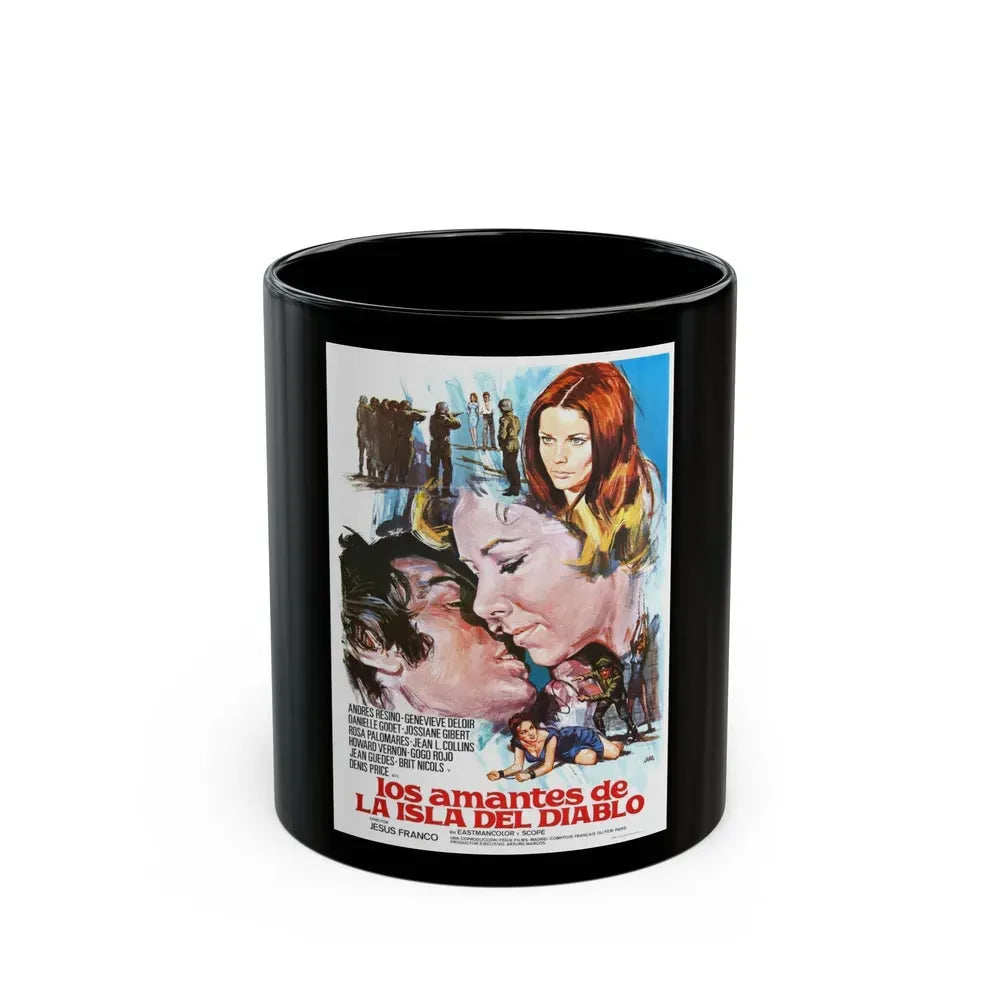 DEVIL'S ISLAND LOVERS 1973 Movie Poster - Black Coffee Mug 11oz - Go Mug Yourself