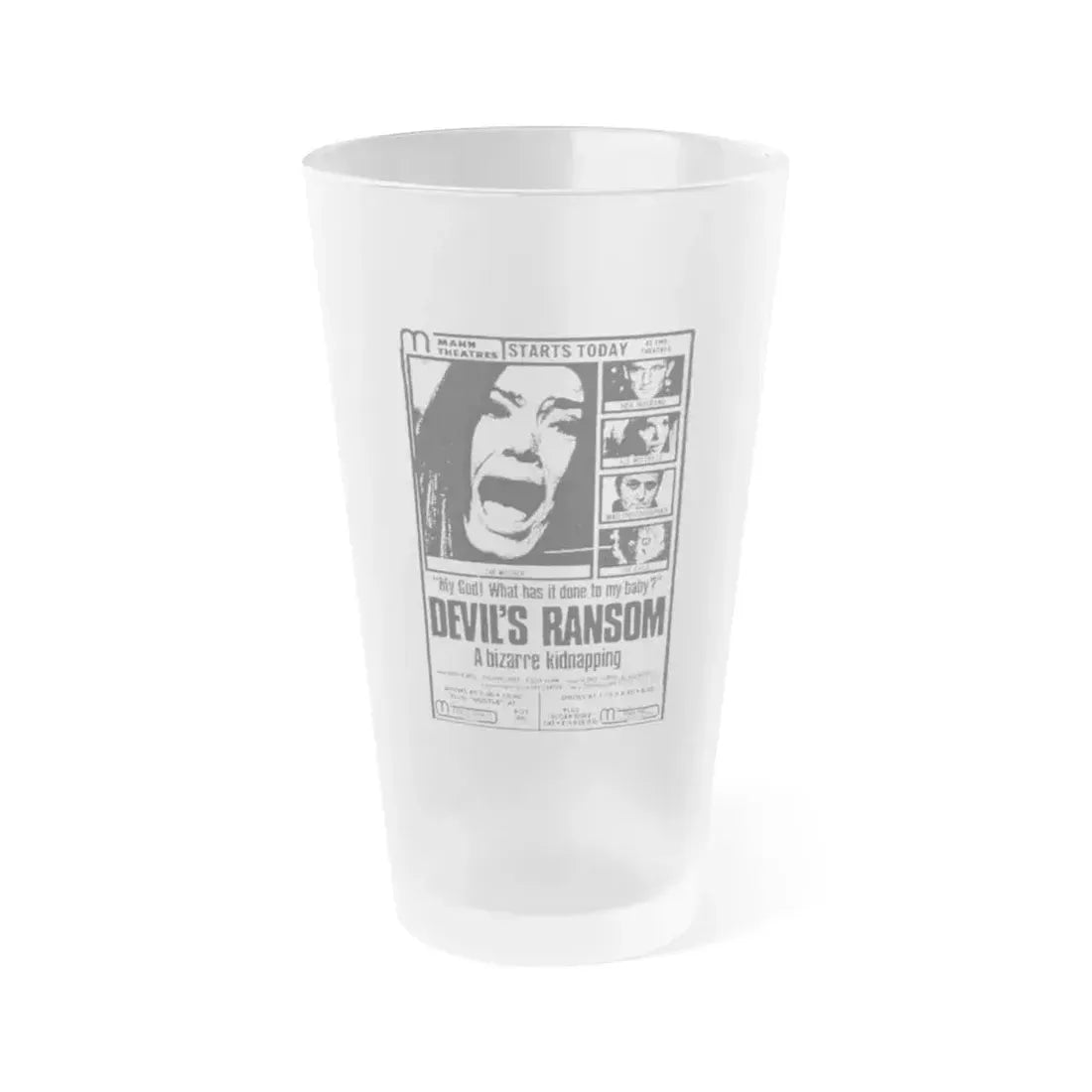 DEVIL'S RANSOM 1971 Movie Poster - Frosted Pint Glass 16oz 16oz Frosted - Go Mug Yourself