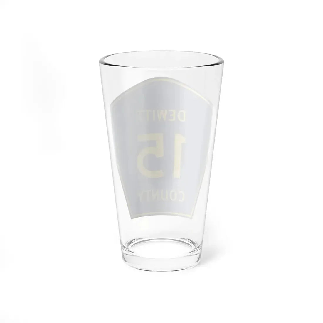 Dewitt County 15 (Illinois) (Road Sign) Pint Glss 16oz - Go Mug Yourself