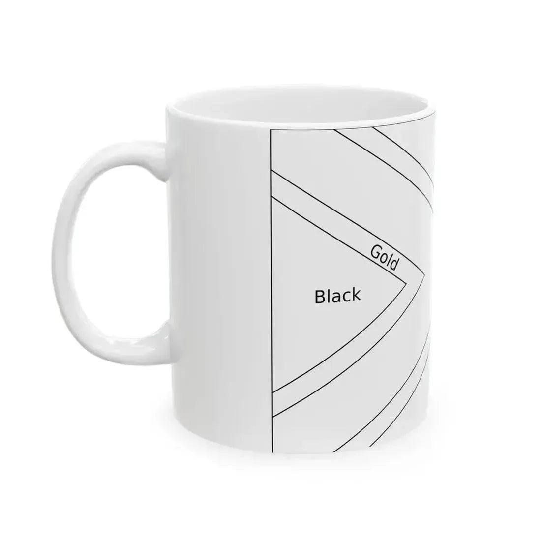 Diagram of the Flag of South Africa (South Africa) White Coffee Mug - Go Mug Yourself