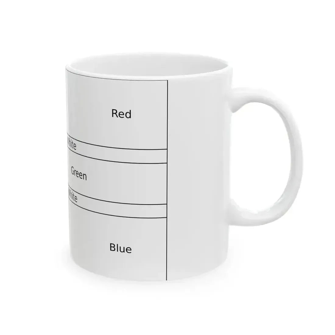 Diagram of the Flag of South Africa (South Africa) White Coffee Mug - Go Mug Yourself
