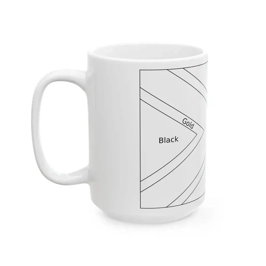 Diagram of the Flag of South Africa (South Africa) White Coffee Mug - Go Mug Yourself