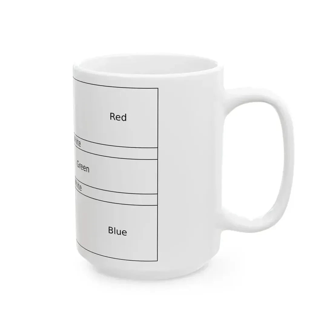 Diagram of the Flag of South Africa (South Africa) White Coffee Mug - Go Mug Yourself