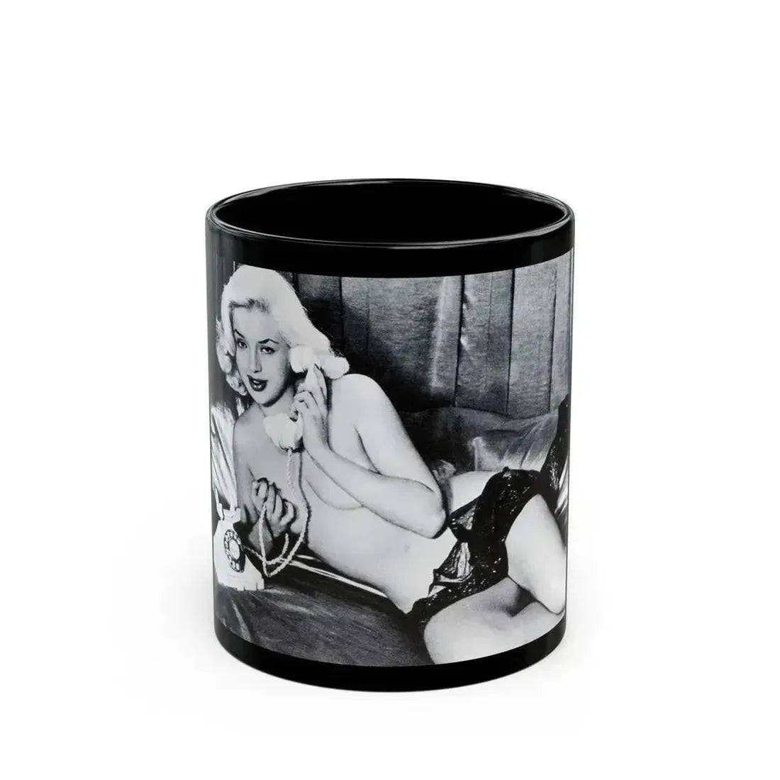 Diana Dors #101 (Vintage Female Icon) Black Coffee Mug 11oz - Go Mug Yourself