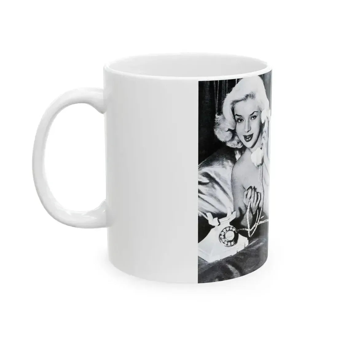 Diana Dors #101 (Vintage Female Icon) White Coffee Mug - Go Mug Yourself