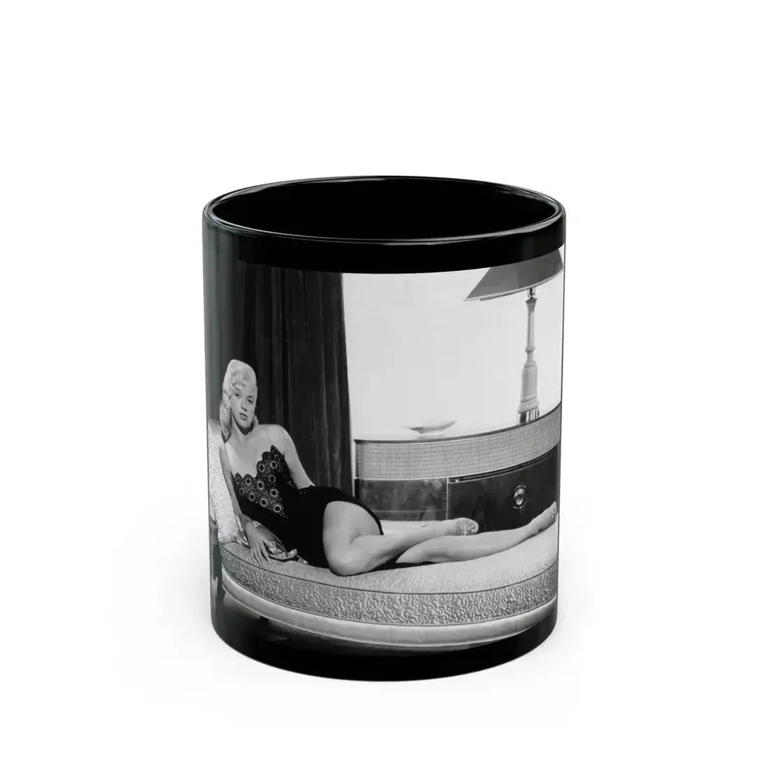 Diana Dors #103 (Vintage Female Icon) Black Coffee Mug 11oz - Go Mug Yourself