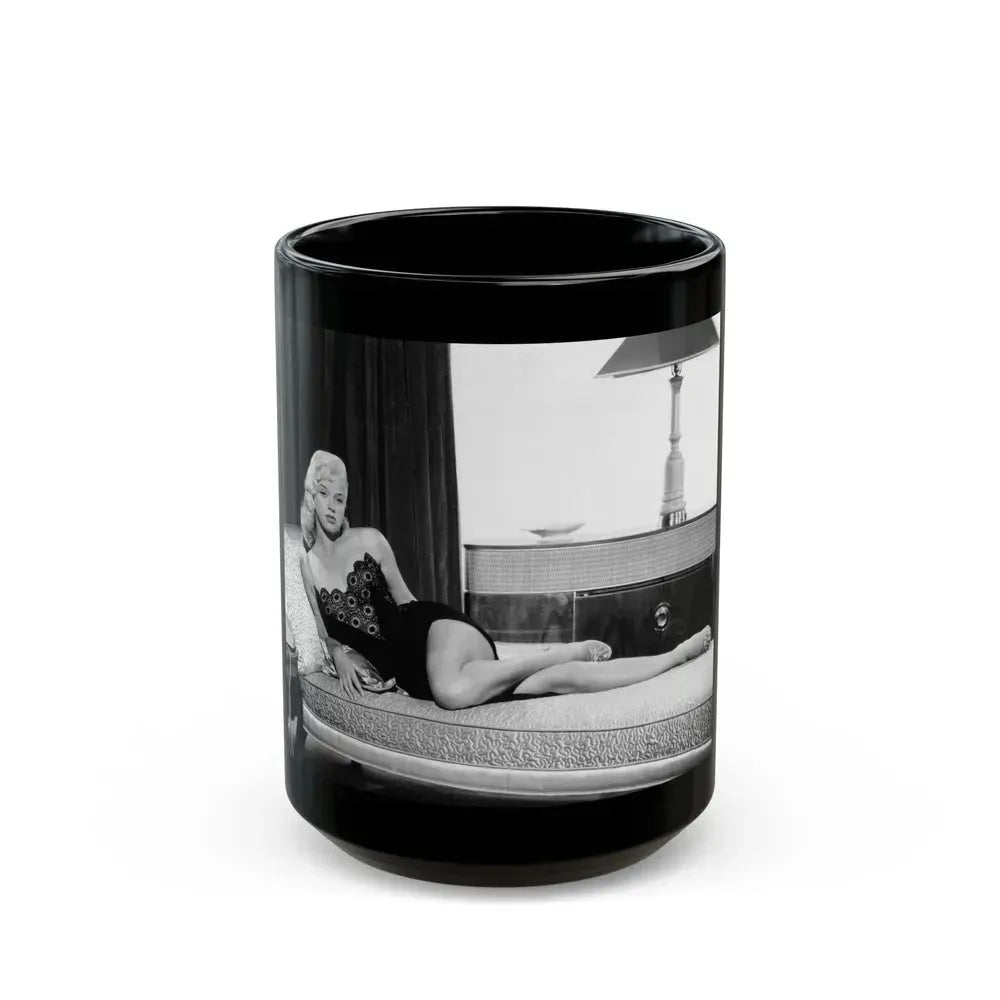 Diana Dors #103 (Vintage Female Icon) Black Coffee Mug 15oz - Go Mug Yourself