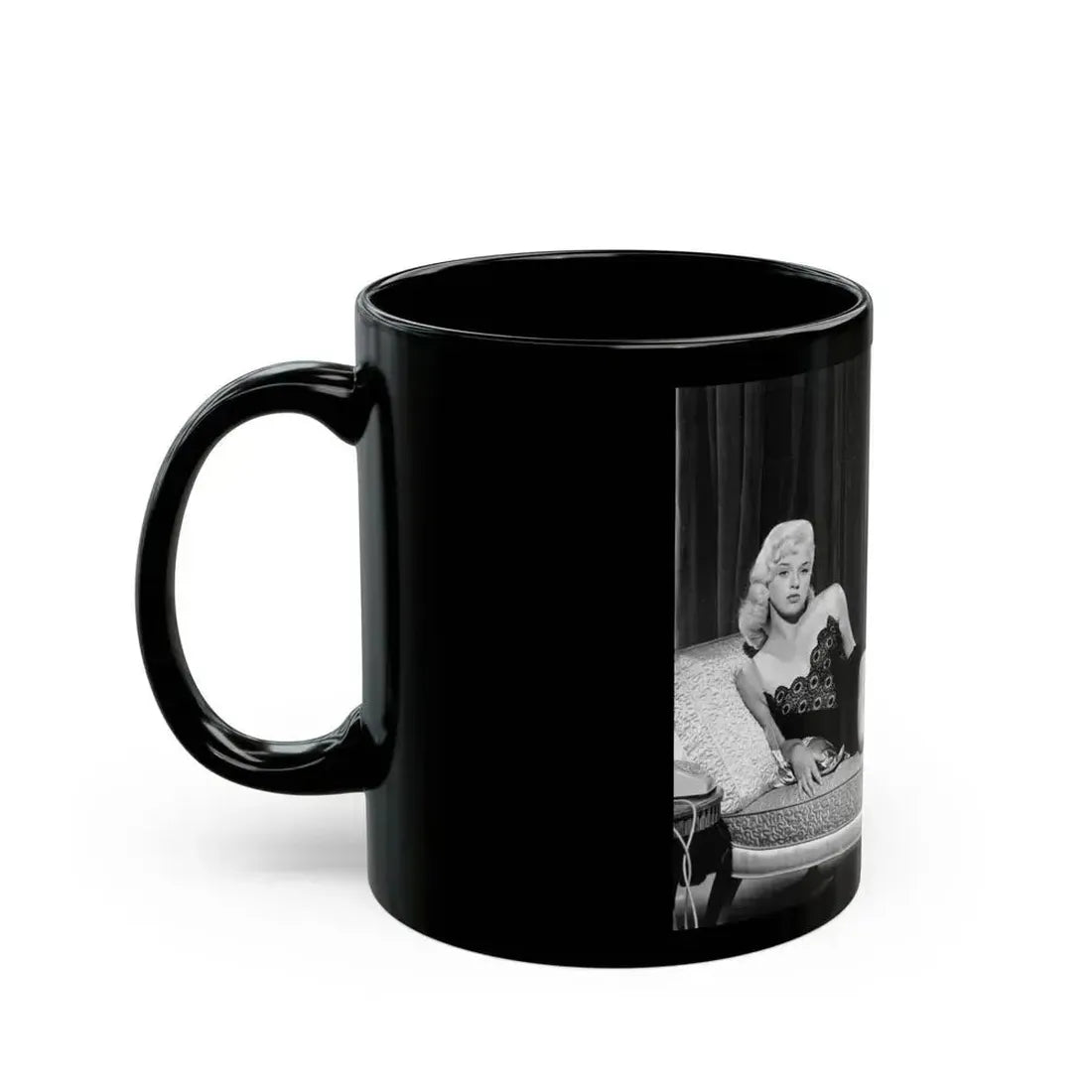 Diana Dors #103 (Vintage Female Icon) Black Coffee Mug - Go Mug Yourself