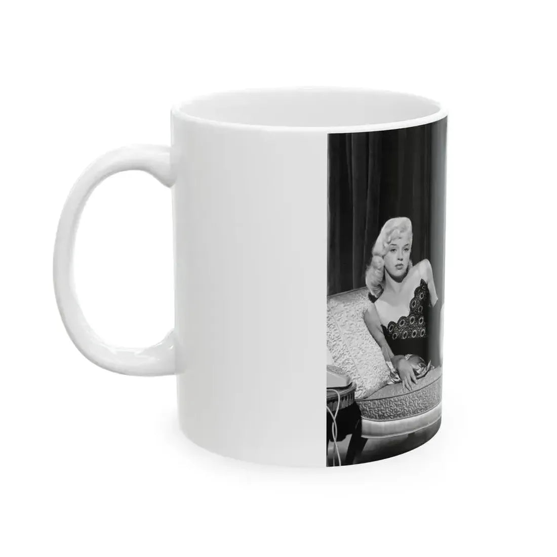 Diana Dors #103 (Vintage Female Icon) White Coffee Mug - Go Mug Yourself