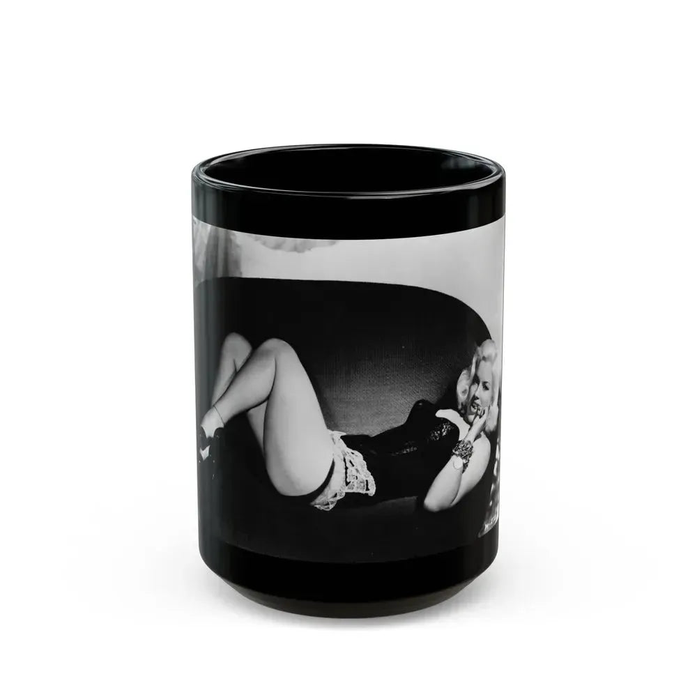 Diana Dors #104 (Vintage Female Icon) Black Coffee Mug 15oz - Go Mug Yourself