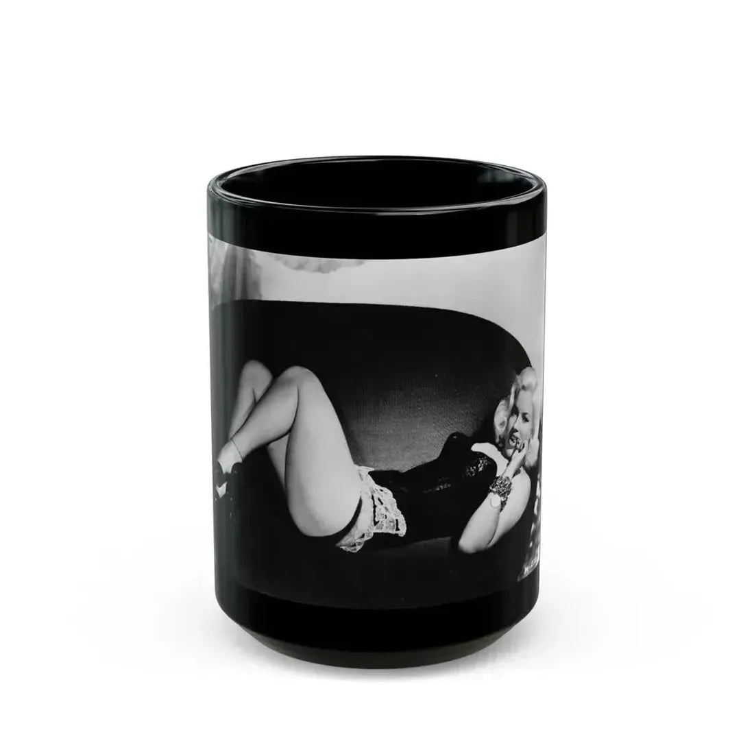 Diana Dors #104 (Vintage Female Icon) Black Coffee Mug 15oz - Go Mug Yourself