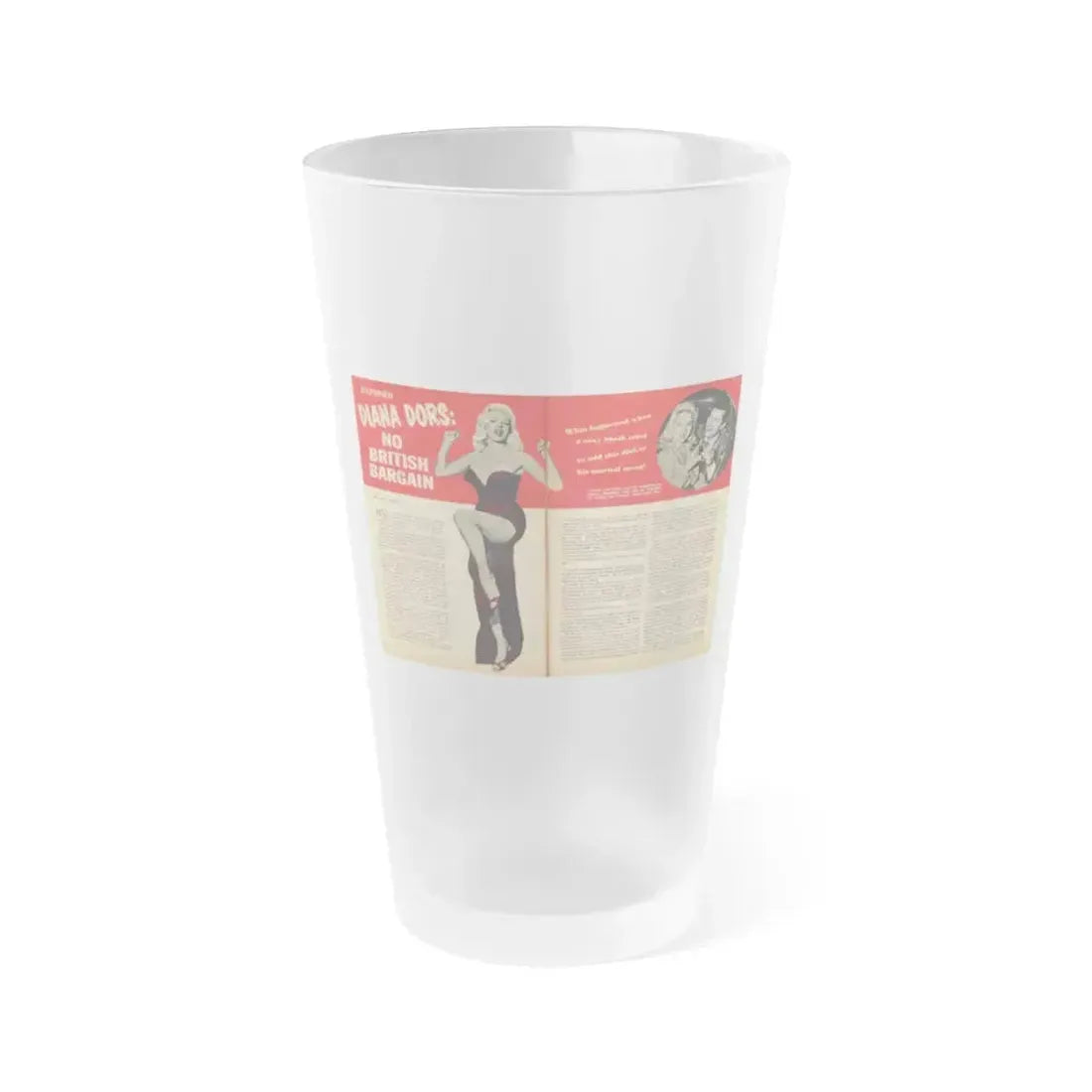 Diana Dors #109 (Vintage Female Icon) Frosted Pint Glass 16oz 16oz Frosted - Go Mug Yourself