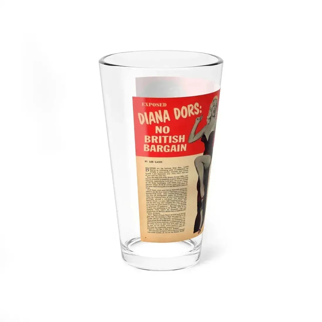 Diana Dors #109 (Vintage Female Icon) Pint Glass 16oz - Go Mug Yourself