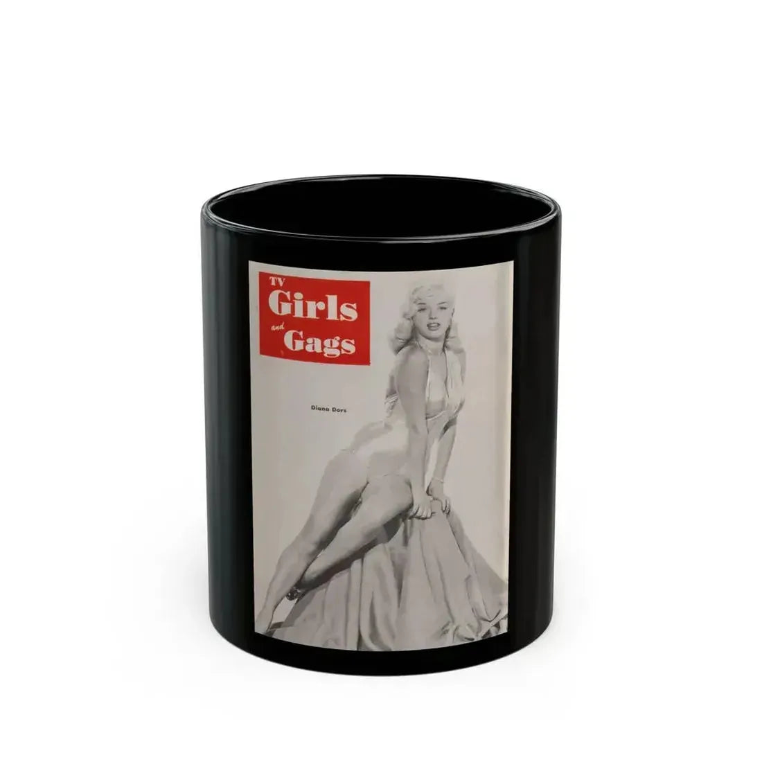 Diana Dors #111 - Mag. Cover (Vintage Female Icon) Black Coffee Mug 11oz - Go Mug Yourself