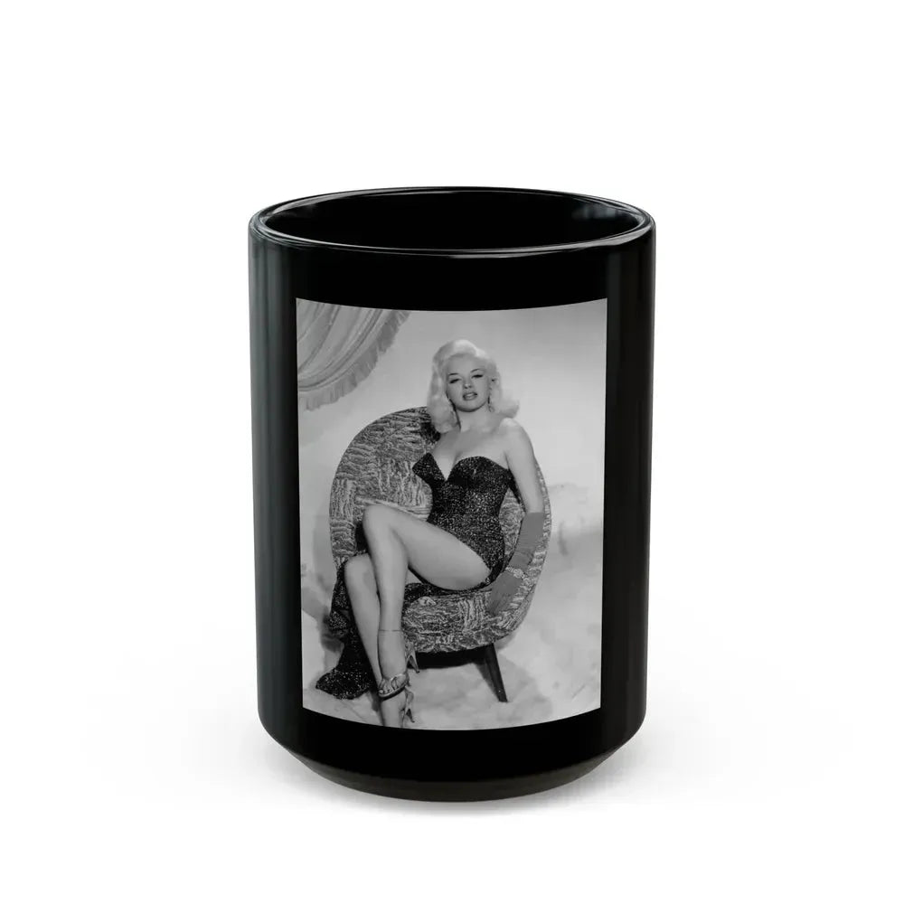 Diana Dors #127 (Vintage Female Icon) Black Coffee Mug 15oz - Go Mug Yourself