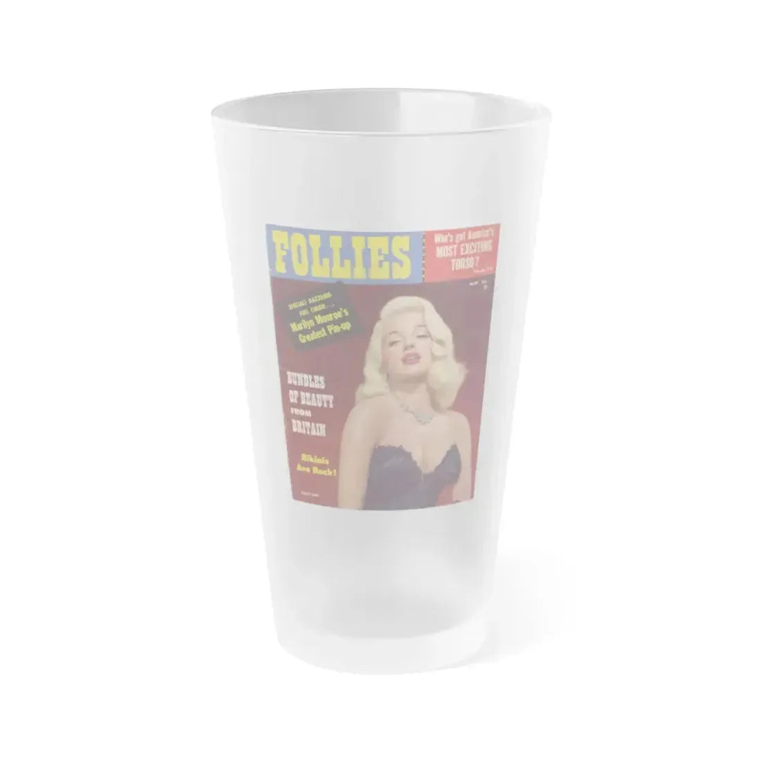 Diana Dors #129 - Mag. Cover (Vintage Female Icon) Frosted Pint Glass 16oz 16oz Frosted - Go Mug Yourself