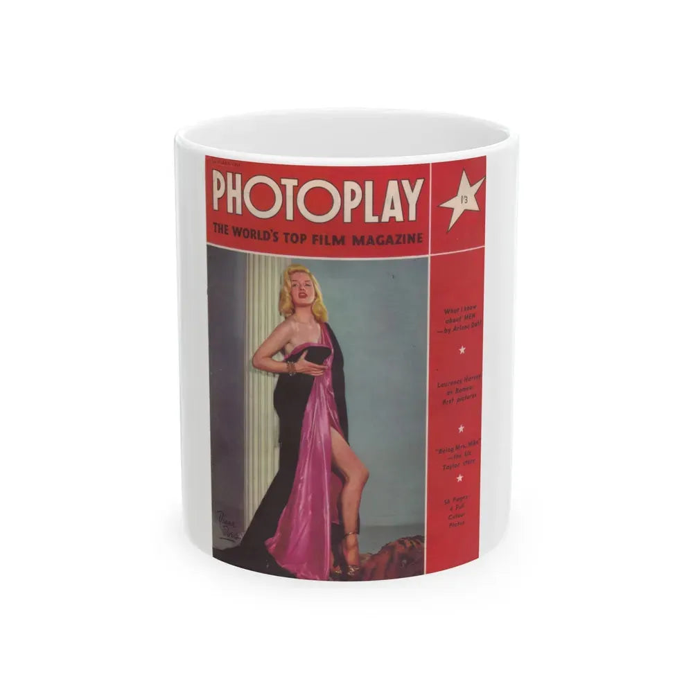 Diana Dors #130 - Mag. Cover (Vintage Female Icon) White Coffee Mug 11oz - Go Mug Yourself