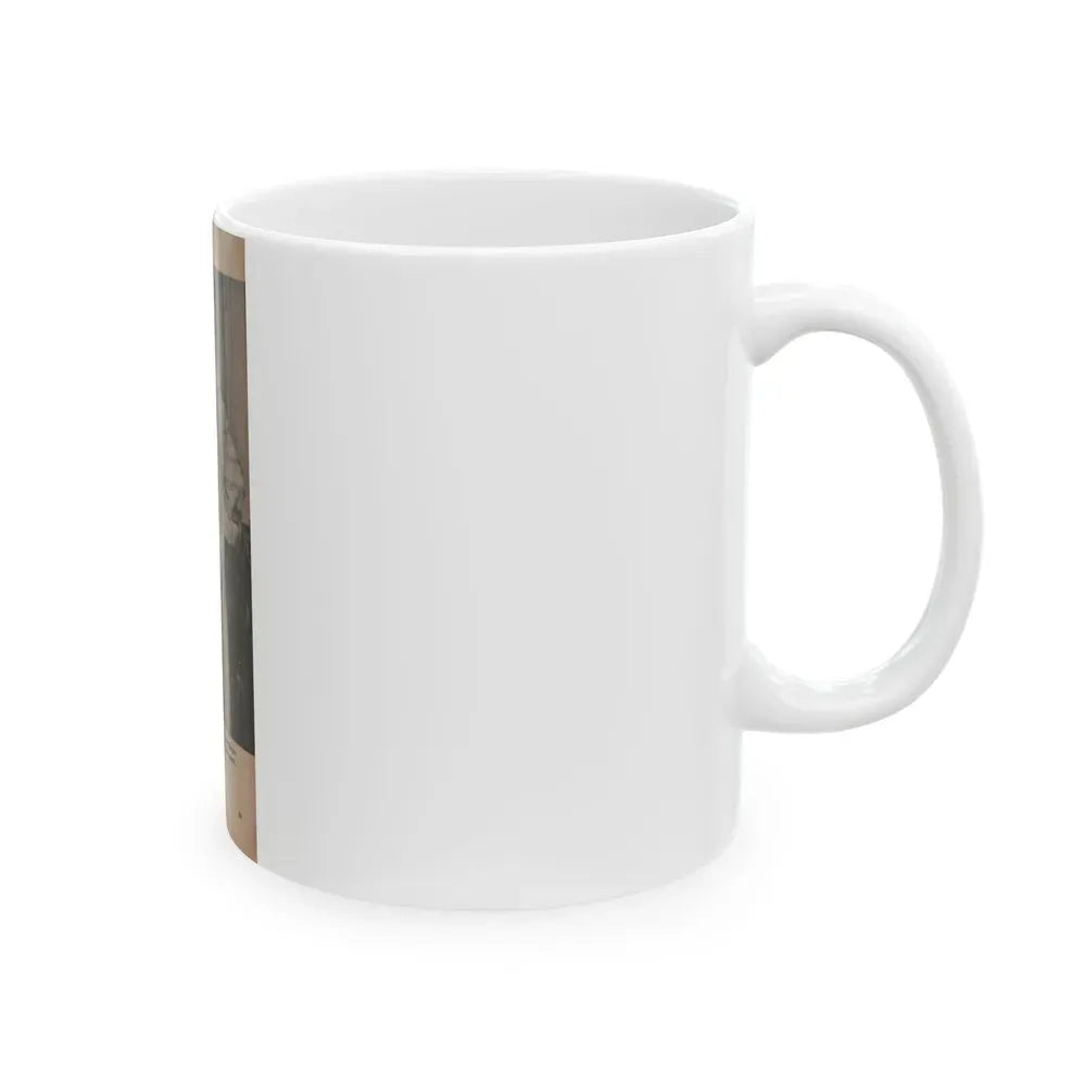Diana Dors #140 - 1 of 2 B&W Pin-Up Photos from Mr. Magazine Aug. of '59 (Vintage Female Icon) White Coffee Mug - Go Mug Yourself