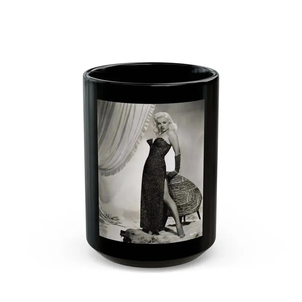 Diana Dors #144 (Vintage Female Icon) Black Coffee Mug 15oz - Go Mug Yourself
