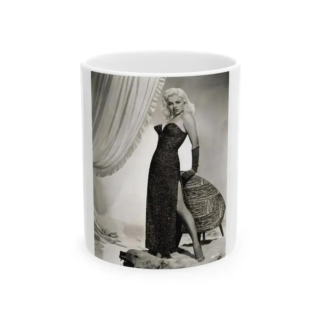 Diana Dors #144 (Vintage Female Icon) White Coffee Mug 11oz - Go Mug Yourself
