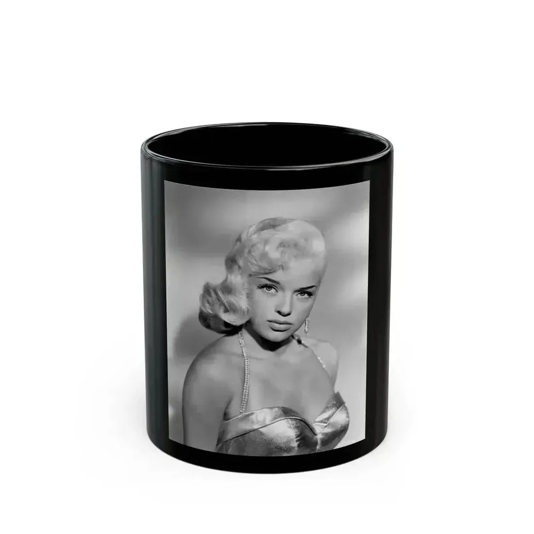 Diana Dors #15 (Vintage Female Icon) Black Coffee Mug 11oz - Go Mug Yourself