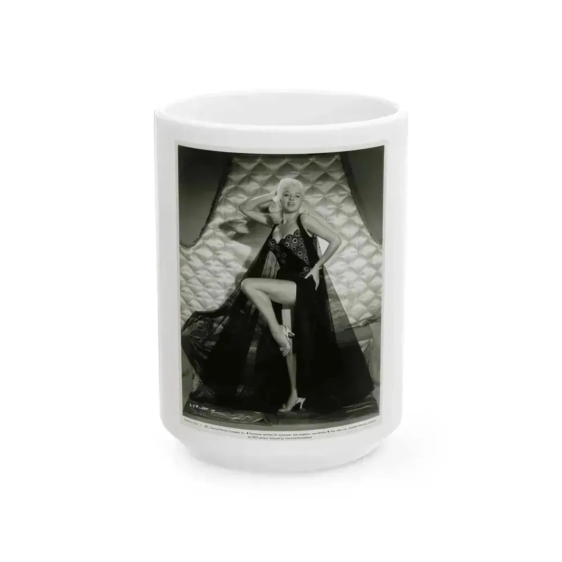 Diana Dors #150 (Vintage Female Icon) White Coffee Mug 15oz - Go Mug Yourself