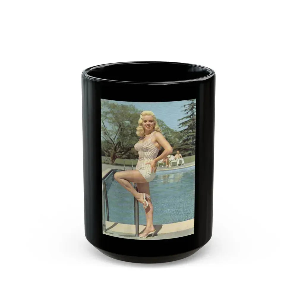 Diana Dors #154 (Vintage Female Icon) Black Coffee Mug 15oz - Go Mug Yourself