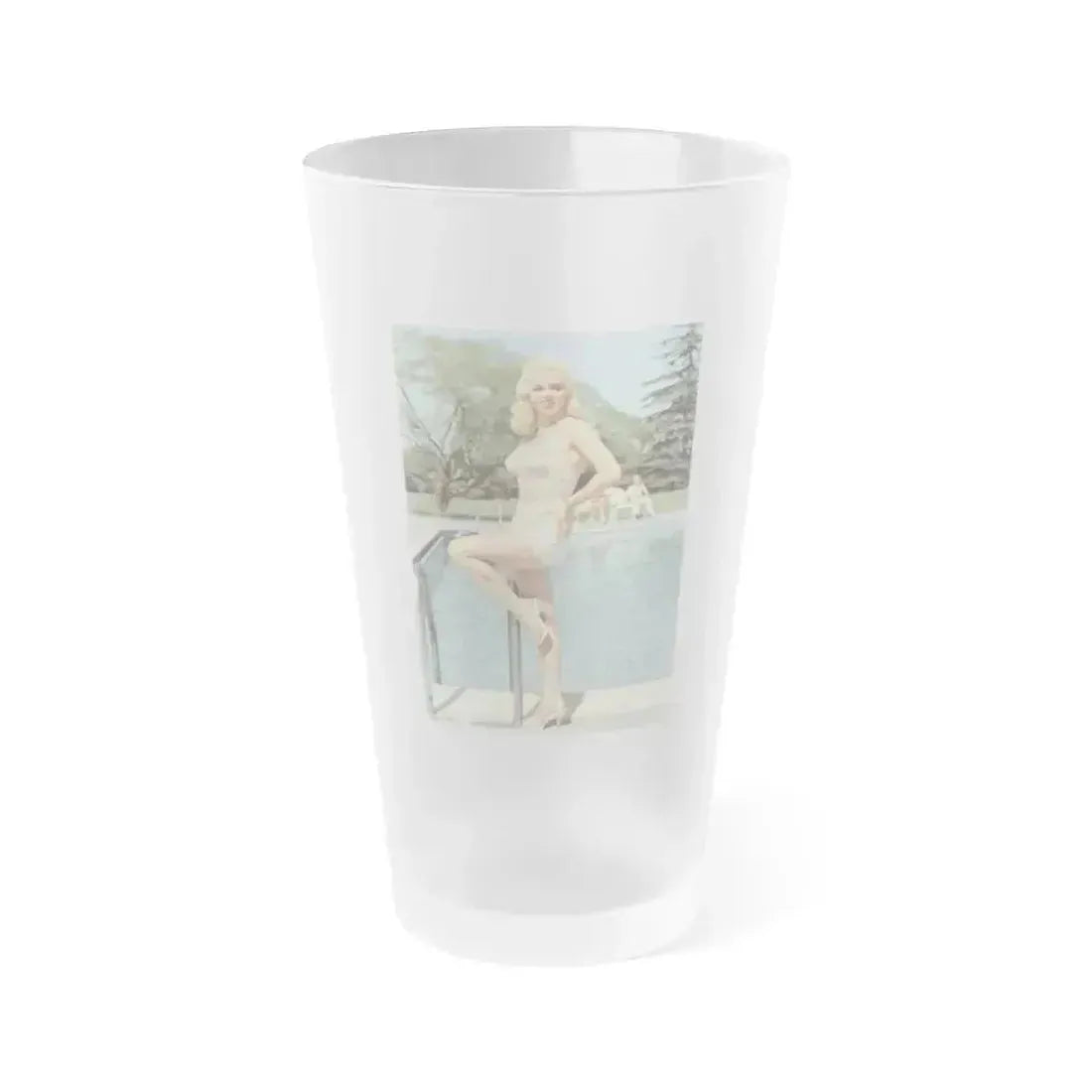 Diana Dors #154 (Vintage Female Icon) Frosted Pint Glass 16oz 16oz Frosted - Go Mug Yourself
