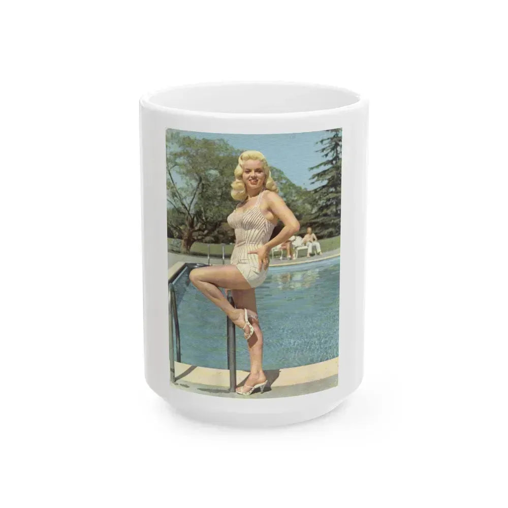 Diana Dors #154 (Vintage Female Icon) White Coffee Mug 15oz - Go Mug Yourself
