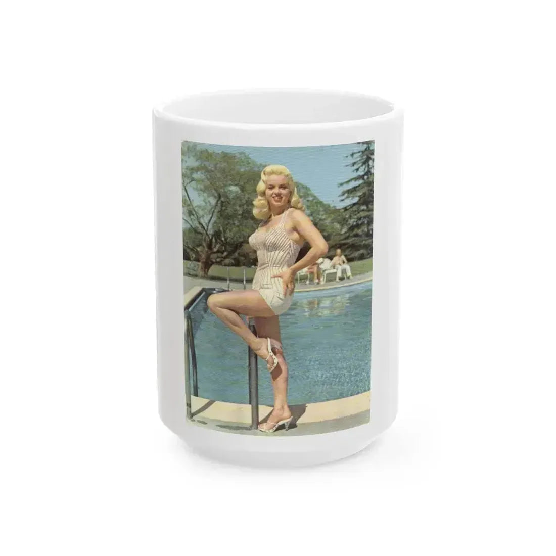Diana Dors #154 (Vintage Female Icon) White Coffee Mug 15oz - Go Mug Yourself
