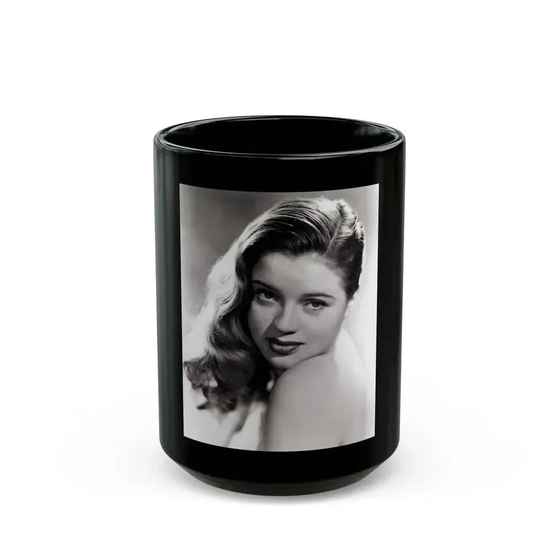 Diana Dors #156 (Vintage Female Icon) Black Coffee Mug 15oz - Go Mug Yourself