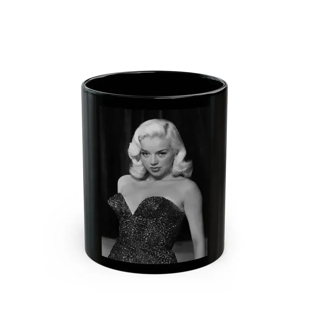 Diana Dors #158 (Vintage Female Icon) Black Coffee Mug 11oz - Go Mug Yourself