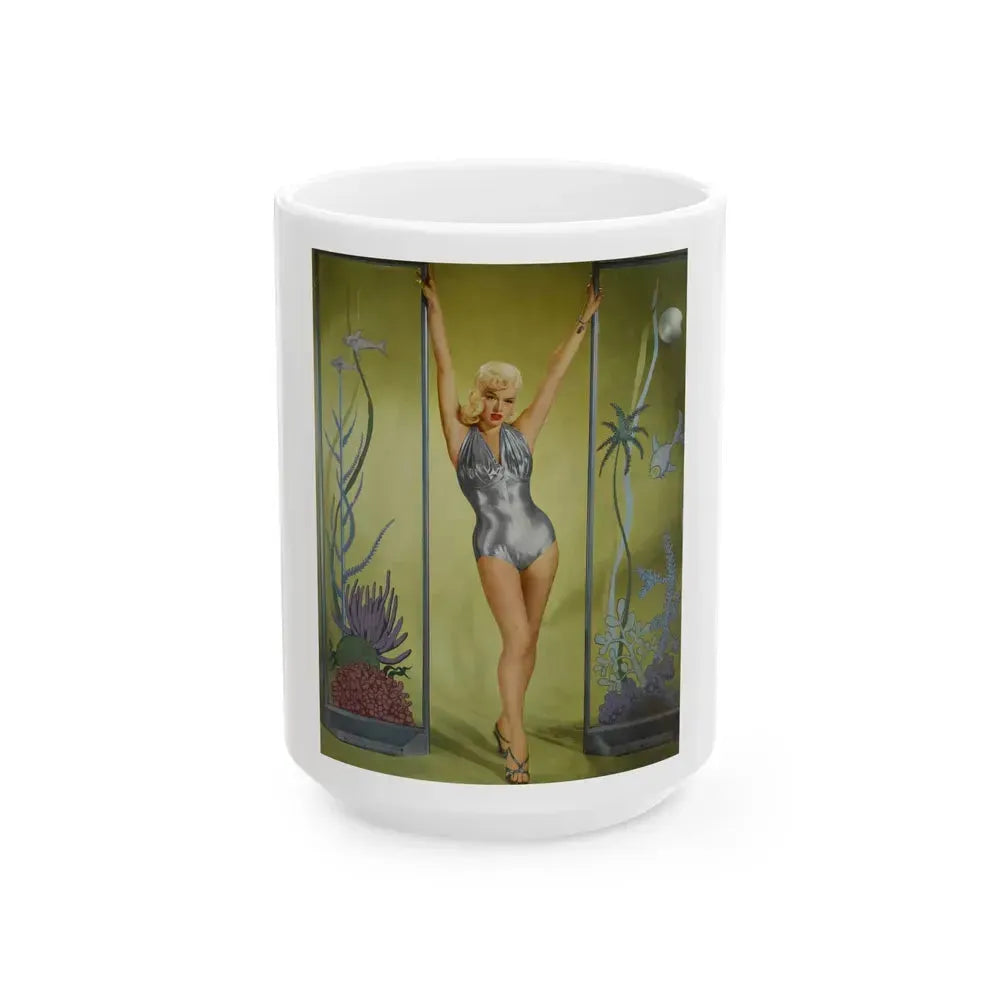 Diana Dors #160 - (Vintage Female Icon) White Coffee Mug 15oz - Go Mug Yourself