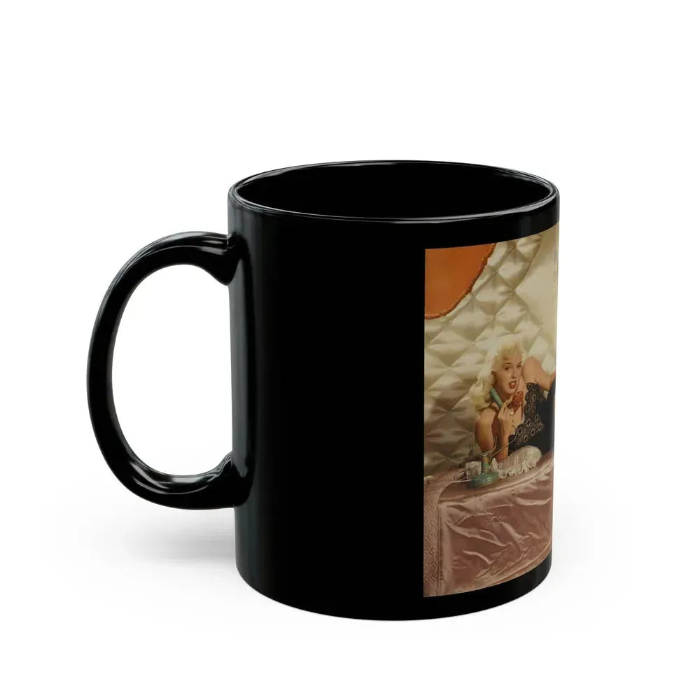 Diana Dors #161 (Vintage Female Icon) Black Coffee Mug - Go Mug Yourself